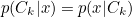 p(C_{k}|x) = p(x|C_{k})