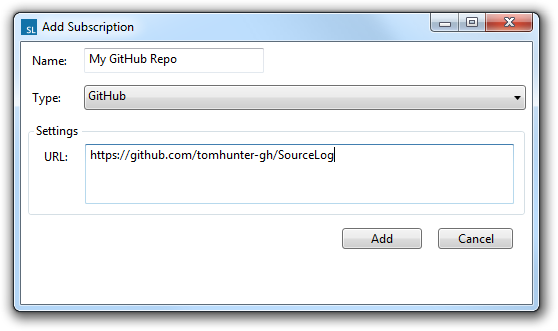 Adding a GitHub subscription