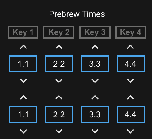 Prebrew On/Off Hours