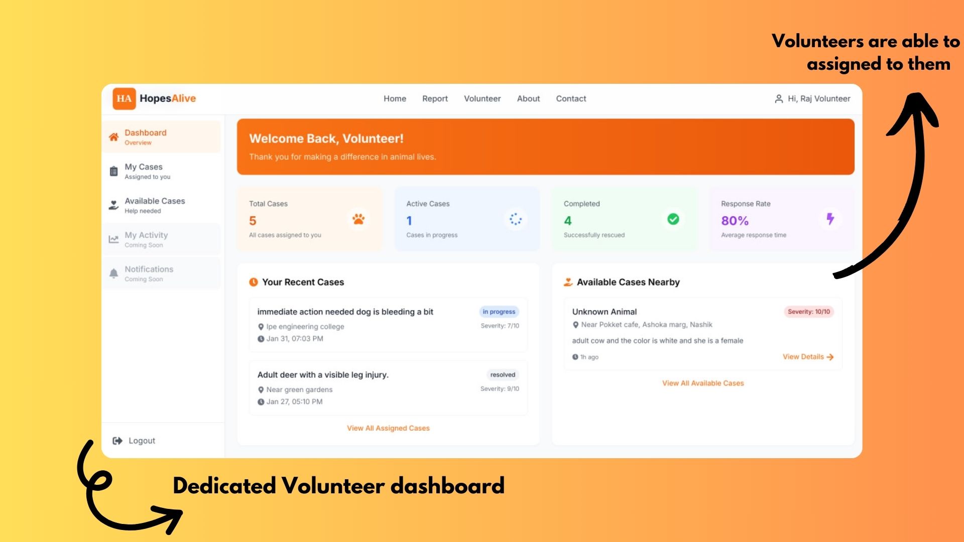 Volunteer Dashboard