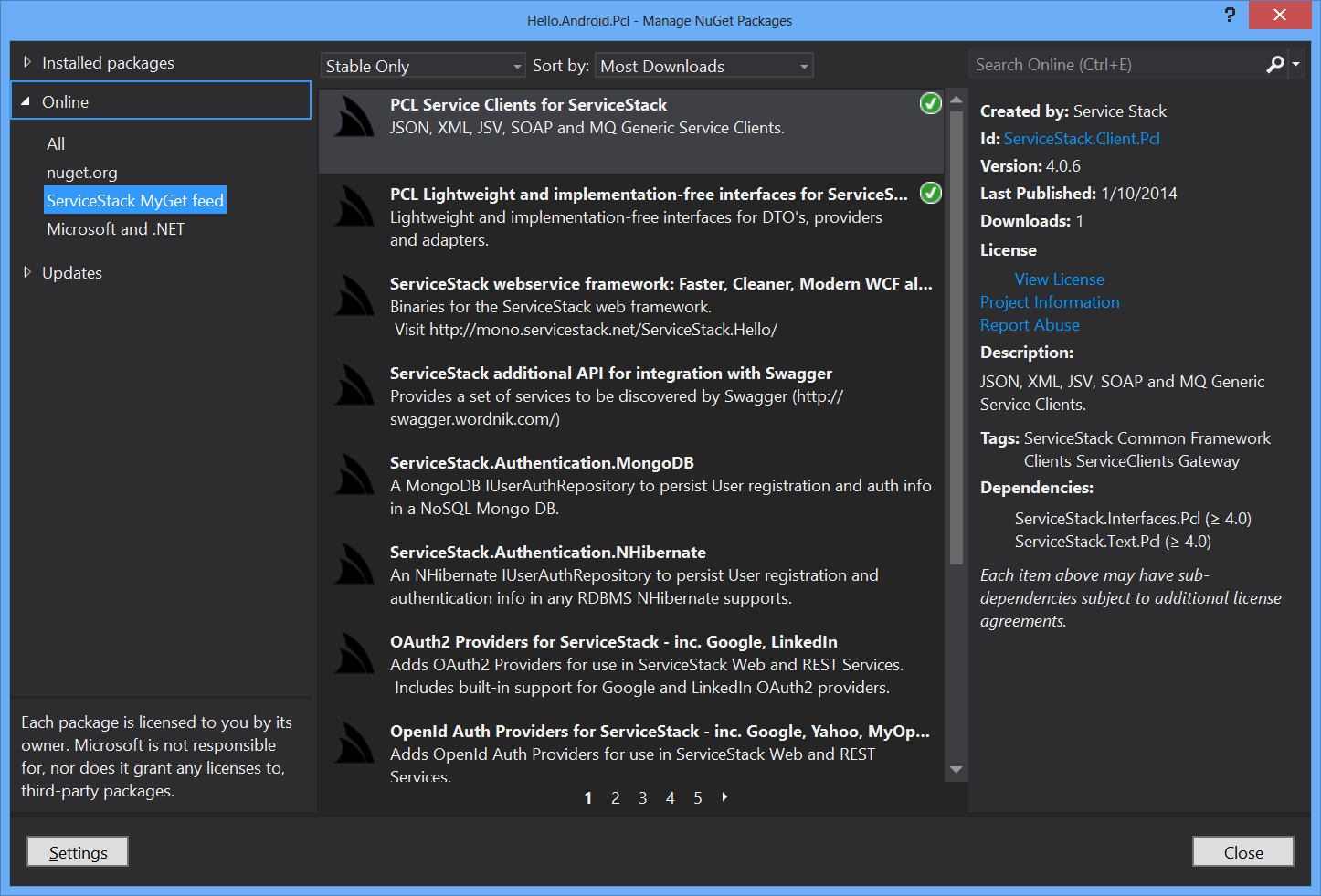 NuGet Package Manager