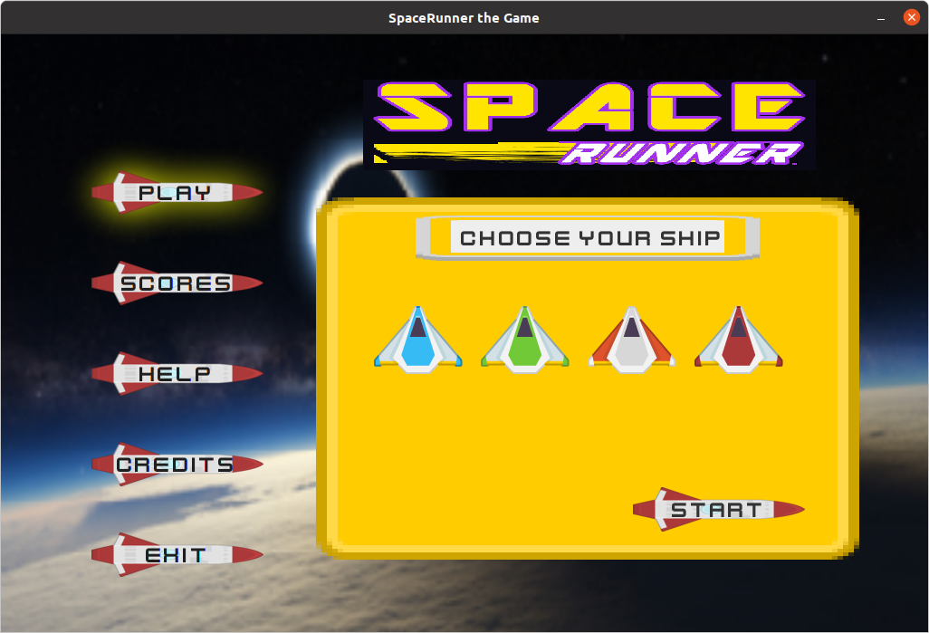 spacerunner game by Kumar Dhakal