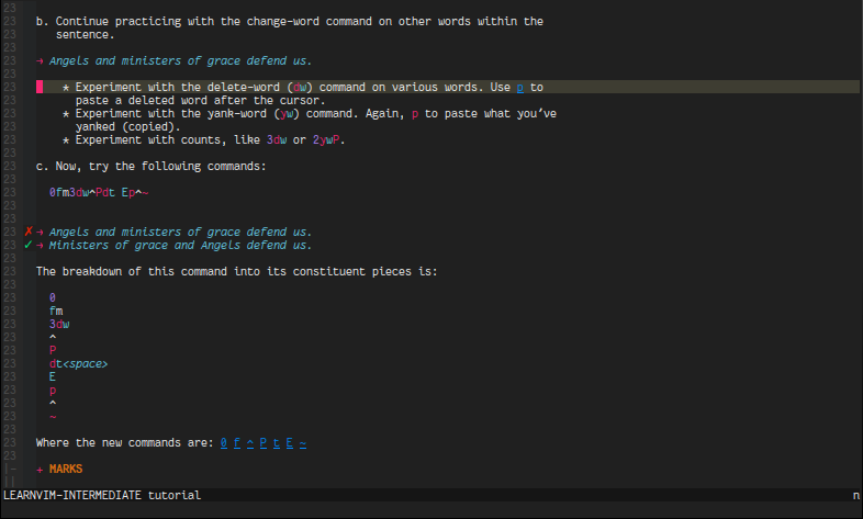 screenshot 3 - learnvim