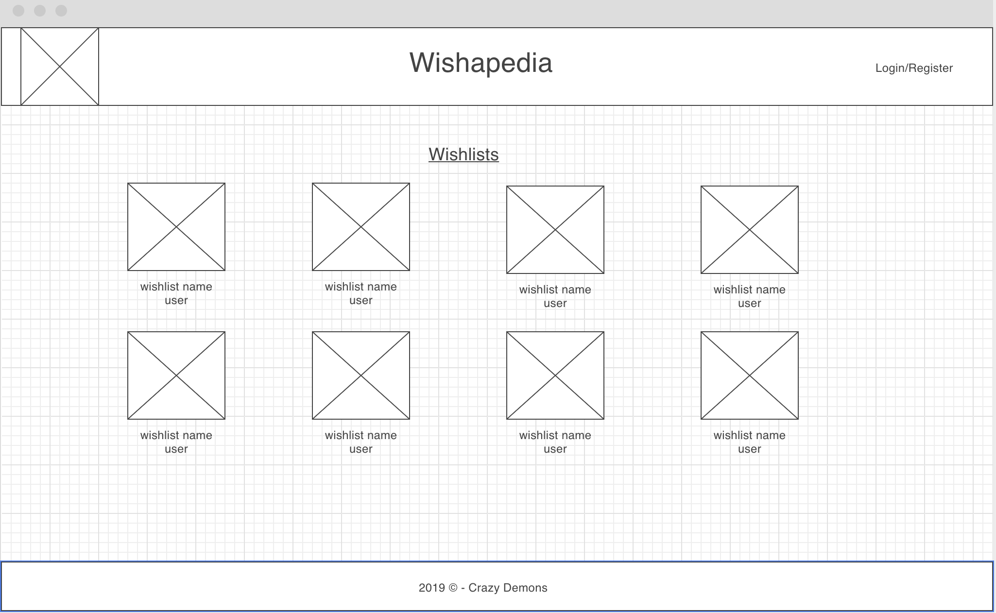 Wishapedia landing page