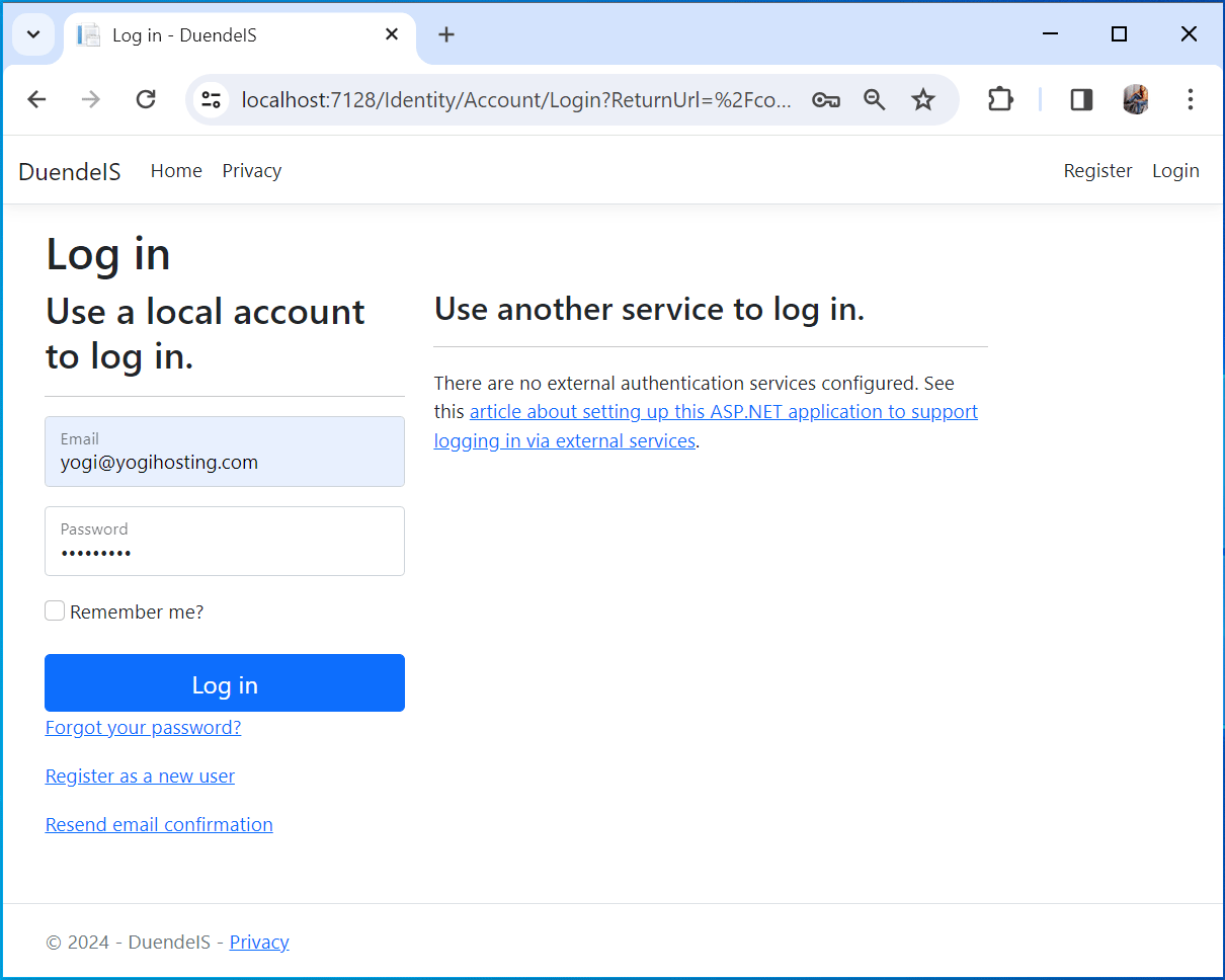 login feature