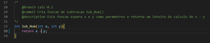 Criando a branch calc-0.2