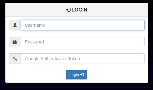 login page