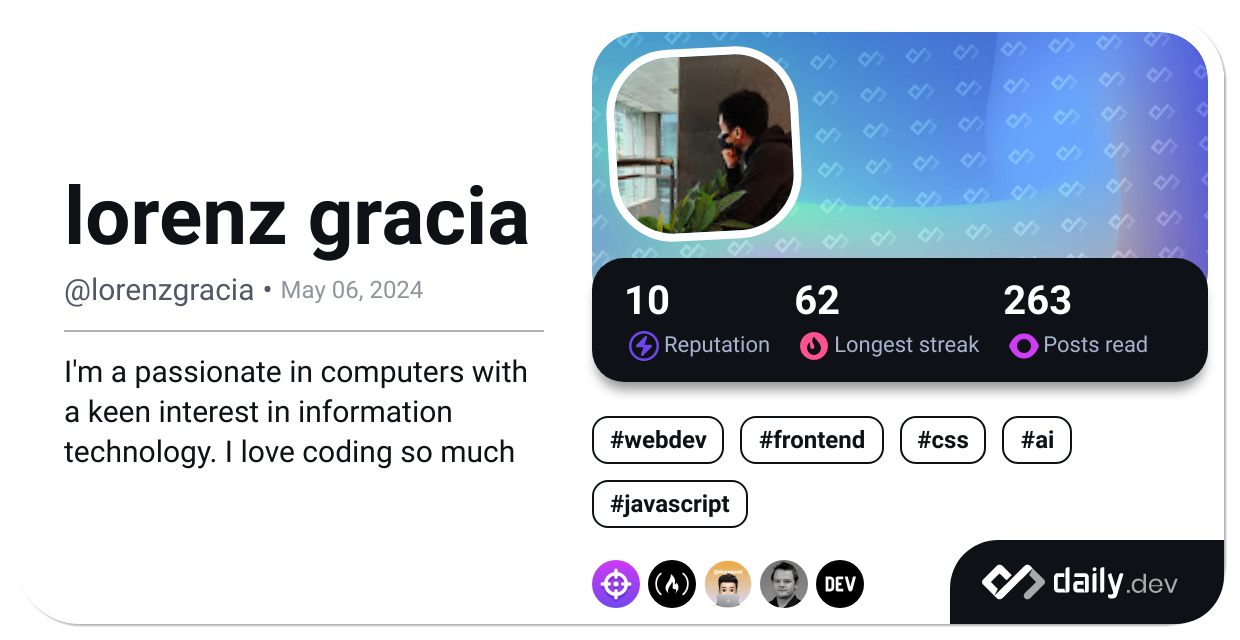 lorenz gracia's Dev Card
