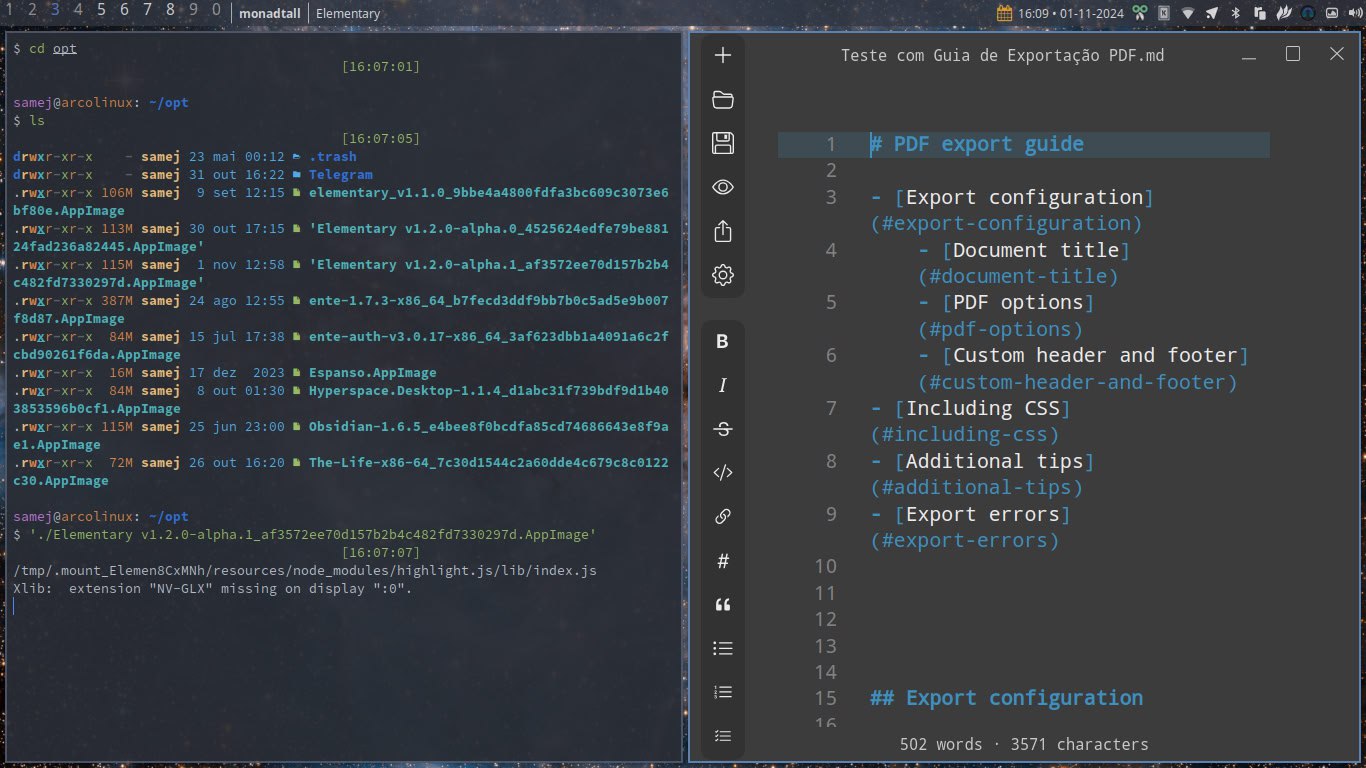 Screenshot of elementary in Terminal