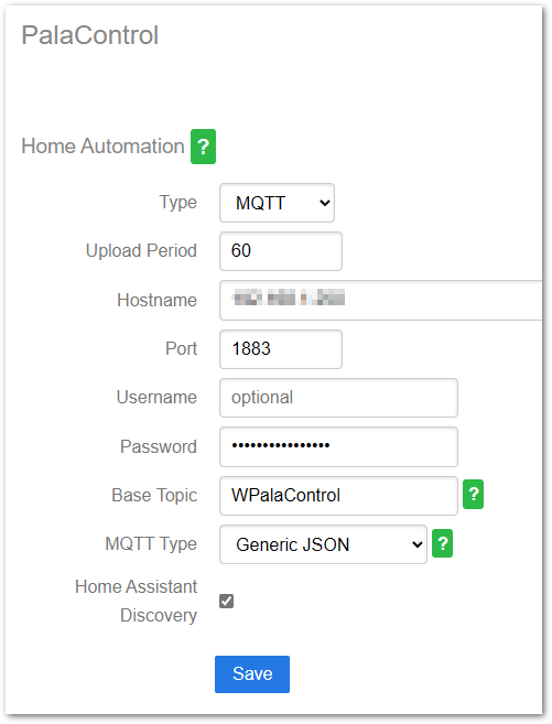 configMQTT screenshot