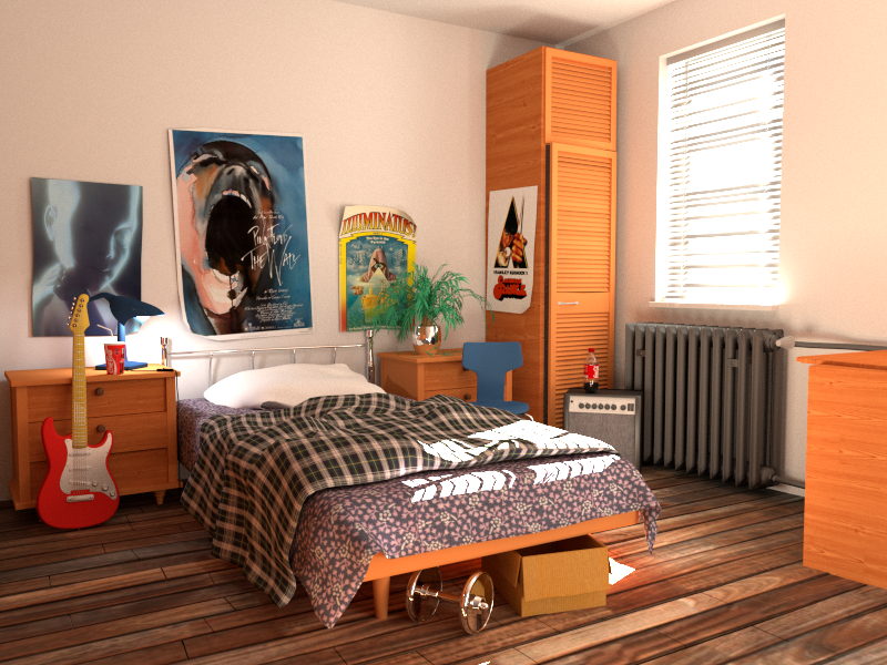 Bedroom from http://www.3drender.com/challenges