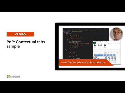 YouTube video showing the contextual tab sample code and how it works.