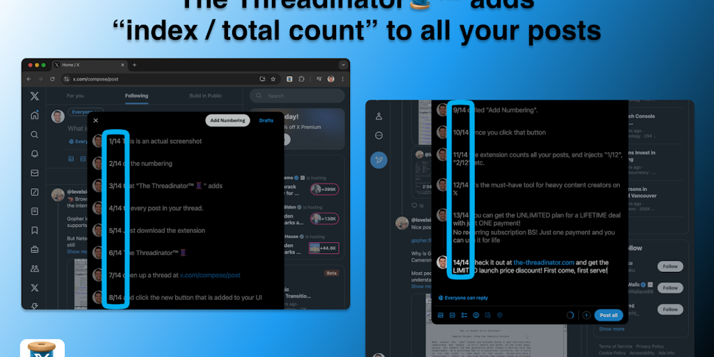 The Threadinator™ for 𝕏