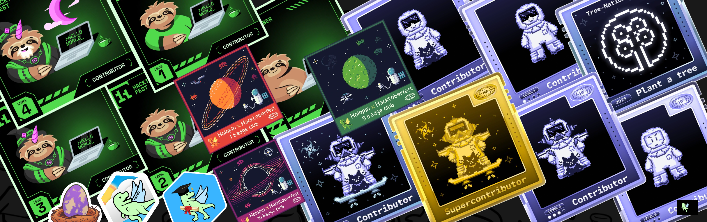 An image of @rishabhrawat05's Holopin badges, which is a link to view their full Holopin profile