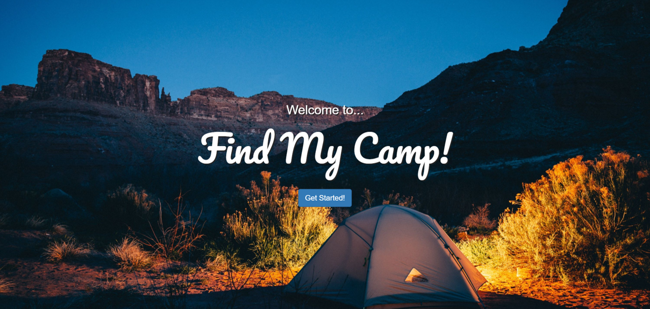 Find My Camp Landing Page