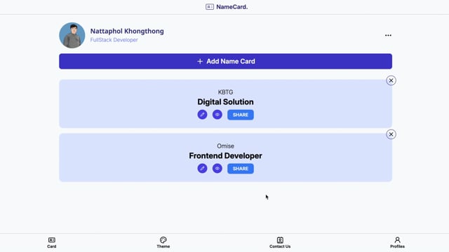 GitHub - topzagz/namecard: Namecard is a full-stack web application for ...