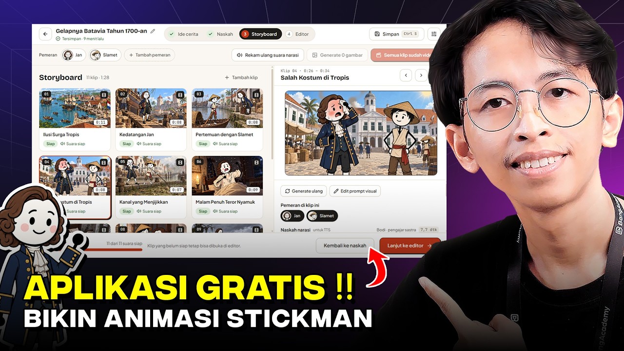 Tonton tutorial Bang Story di YouTube