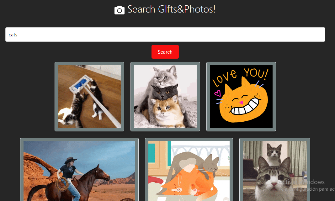 Gif & Photo Search App Screenshot