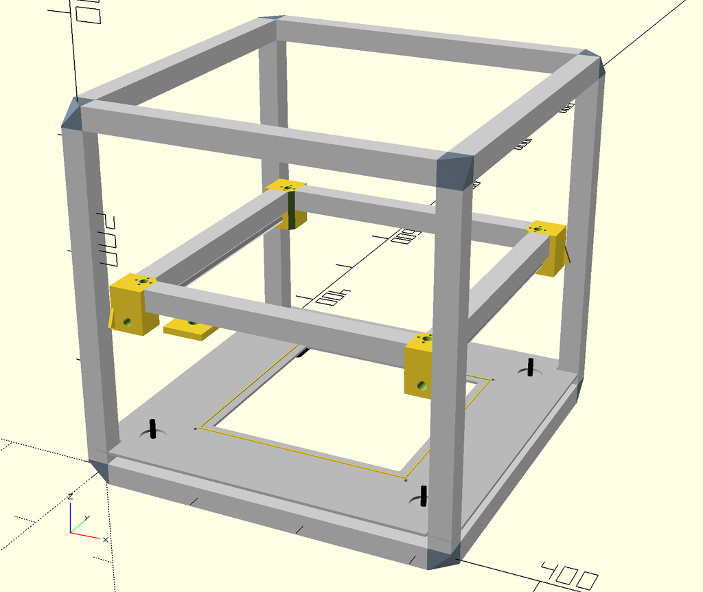 A concept sketch of the printer I'm aiming to develop using hardware store materials and 3D printed brackets