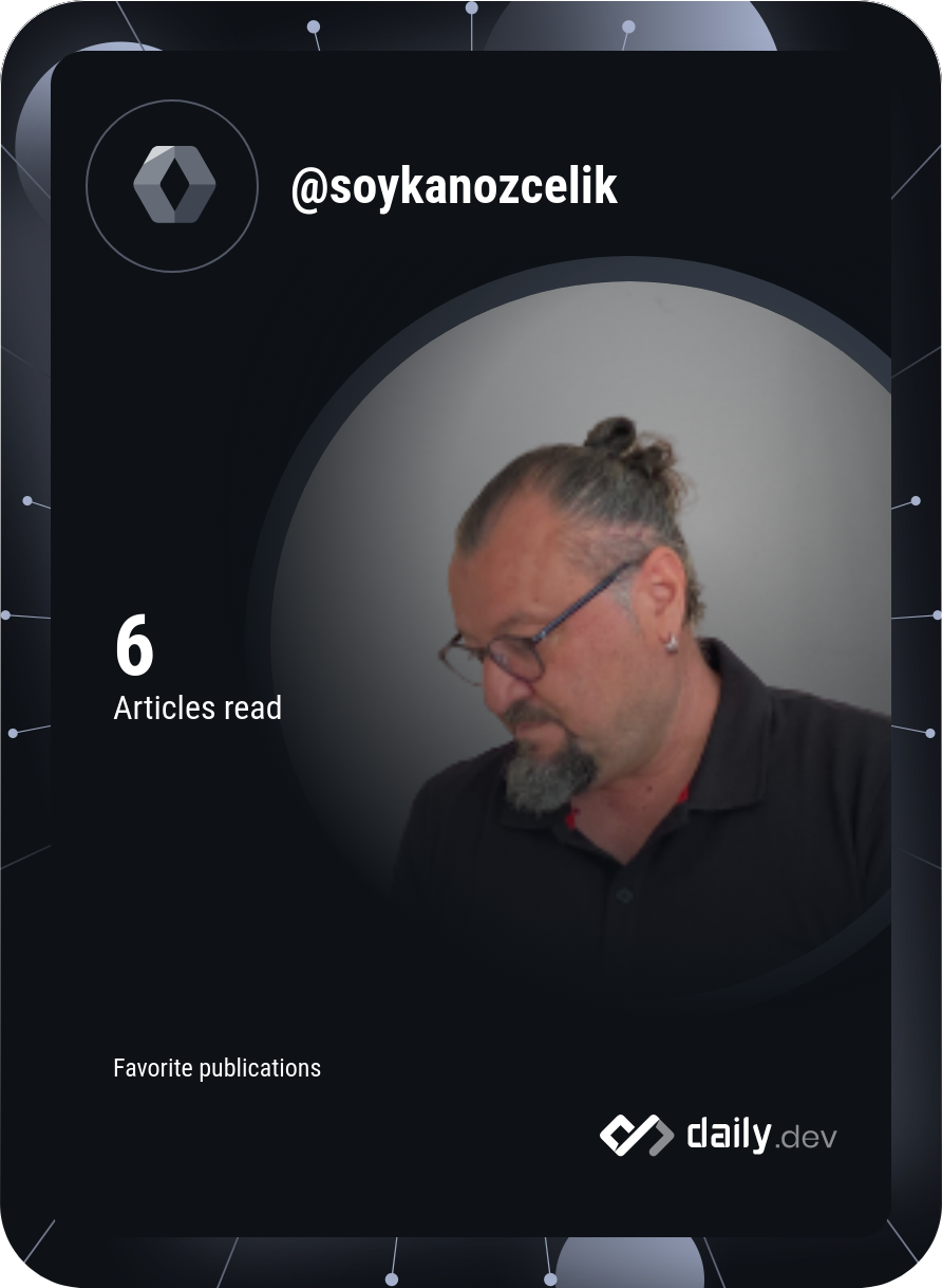 Soykan OZCELIK's Dev Card