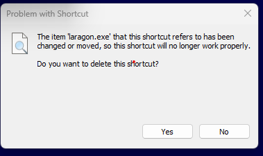 Laragon error message