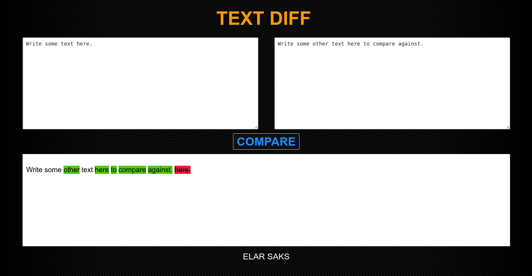 Text-Diff Screenshot