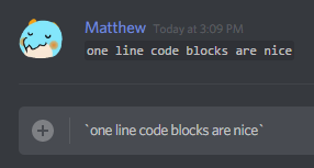 one line code blocks