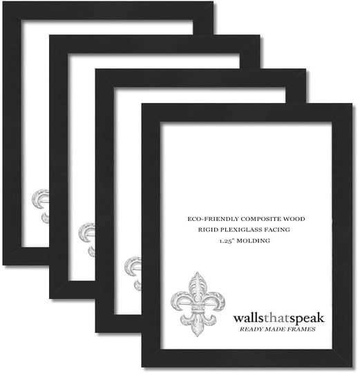 wallsthatspeak-10x14-black-picture-frame-for-puzzles-posters-photos-or-artwork-set-of-4-1