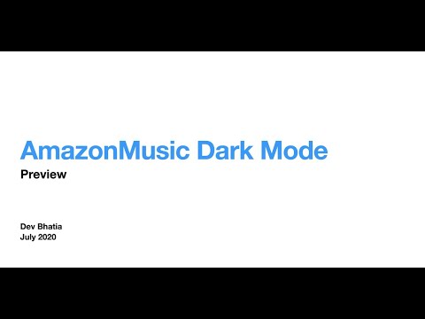 AmazonMusic Dark Mode