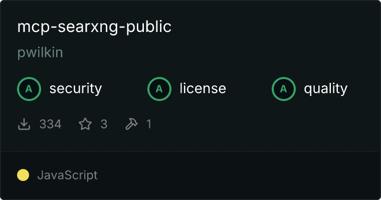 SearXNG Server MCP server