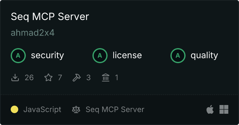 Seq Server MCP server