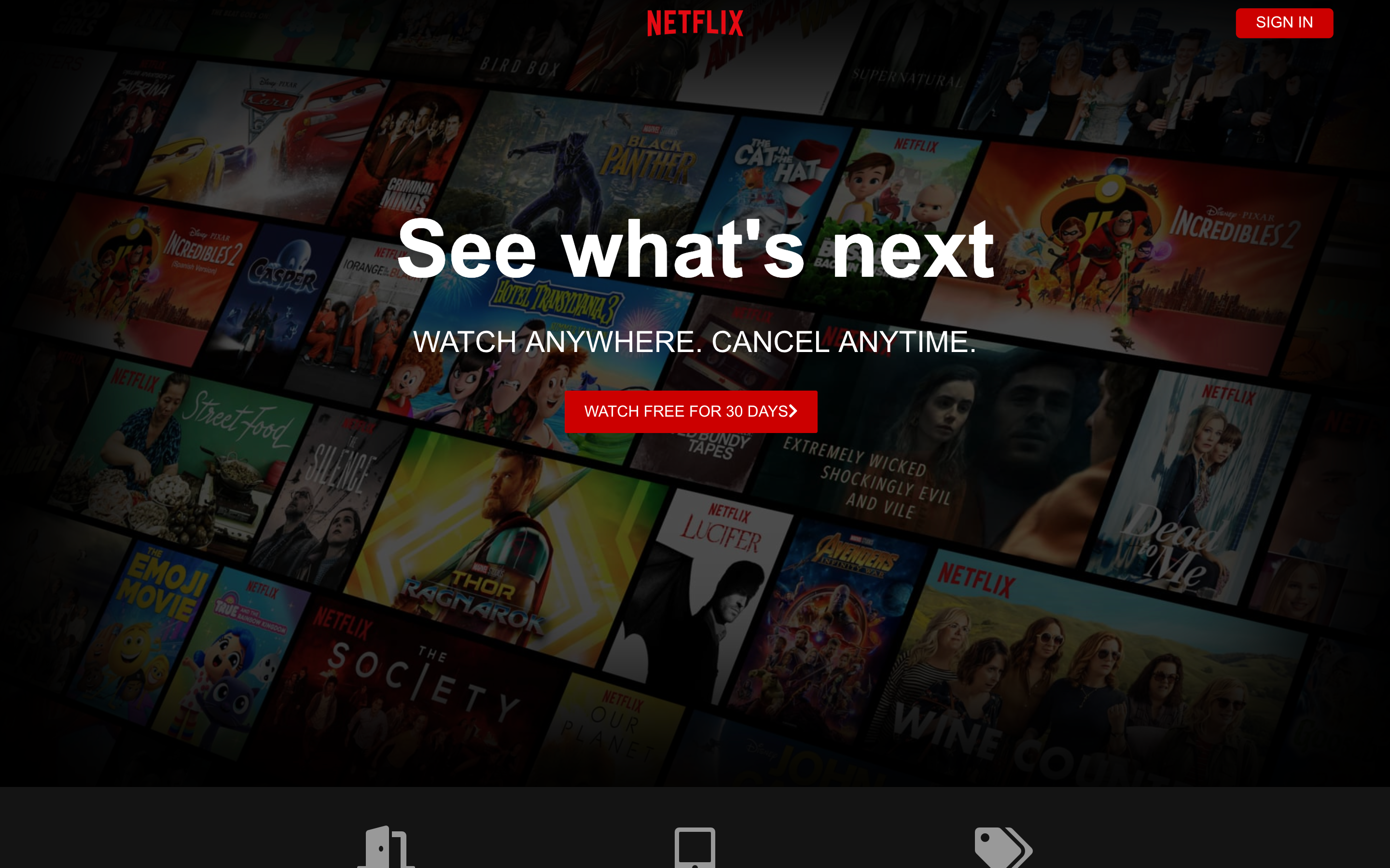 Netflix Landing Page