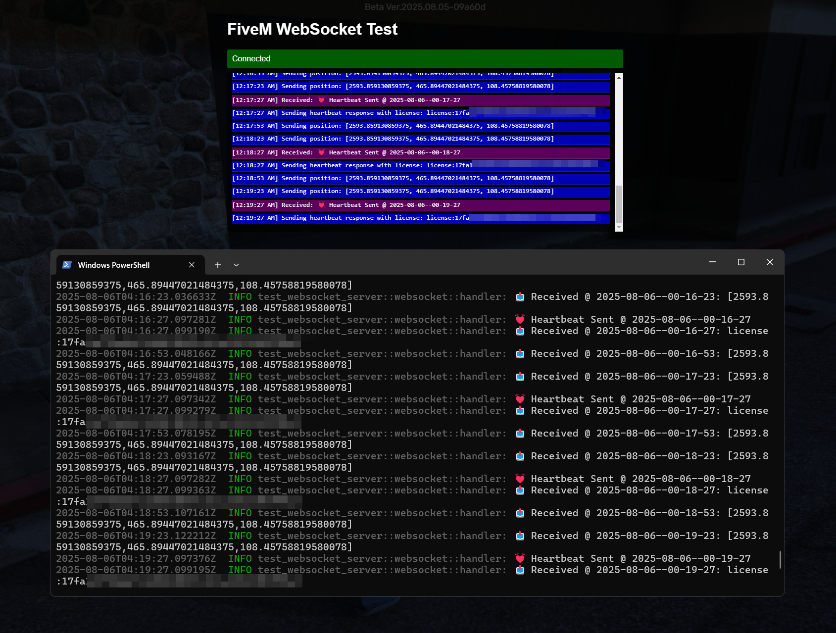 example of it working