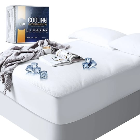 nestl-cooling-mattress-protector-waterproof-extra-deep-mattress-cover-full-in-white-1
