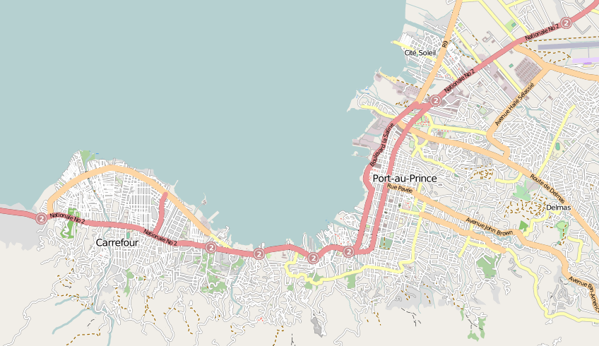 OpenStreetMap of Port-Au-Prince and Carrefour