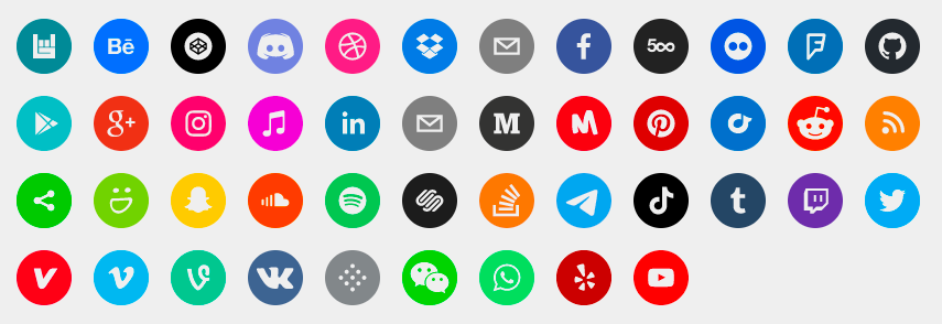 social network icons