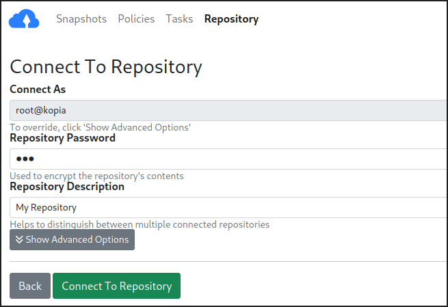 kopia_repo_setup_first_run