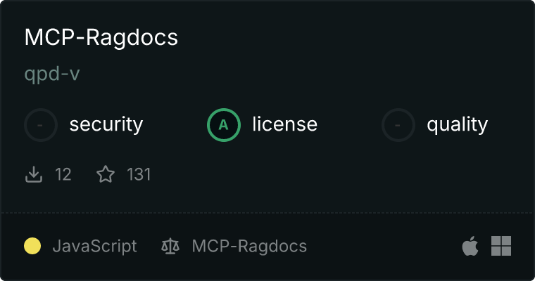 MCP-Ragdocs MCP server