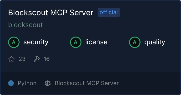 Blockscout Server MCP server