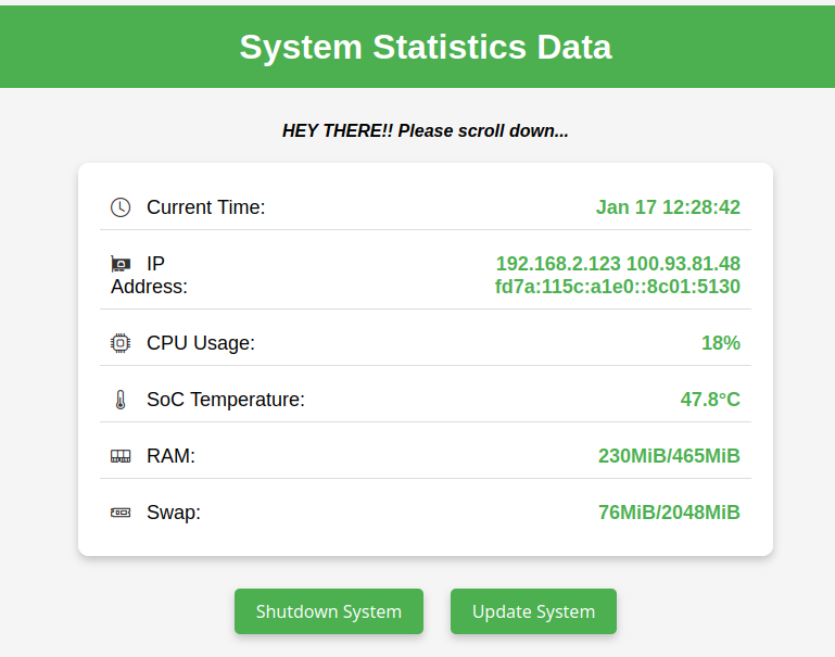 root GUI output image