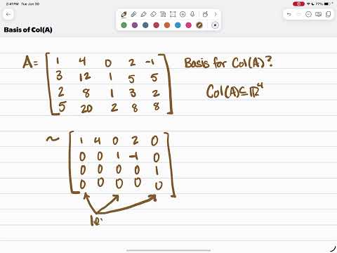 Basis of Column Space