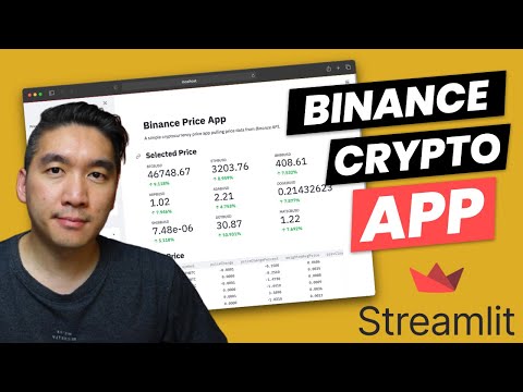 How to build a Cryptocurrency Price App in Python using Binance API | Streamlit #28