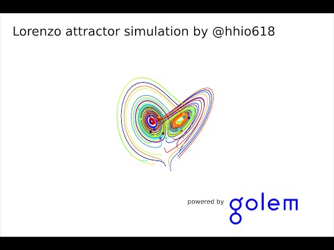 Lorenz attractor on Golem network