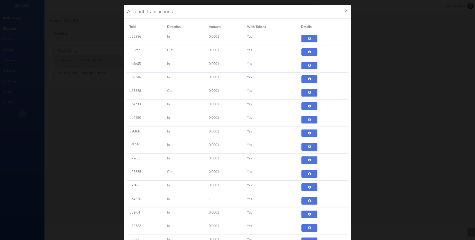 transactions history