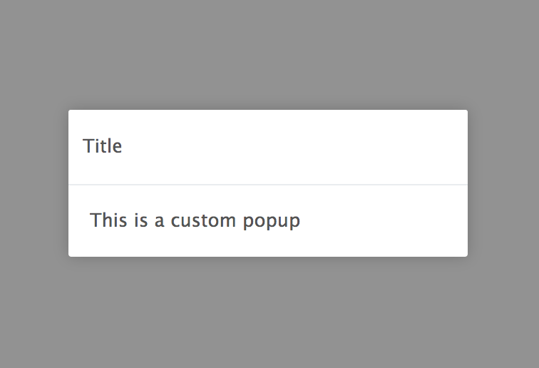 Popup Component Example