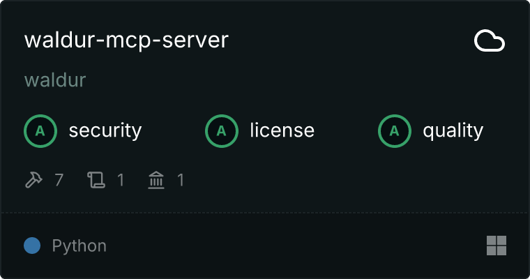 Waldur Server MCP server