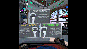 Locomotion accessibility tool preview shows controller legend