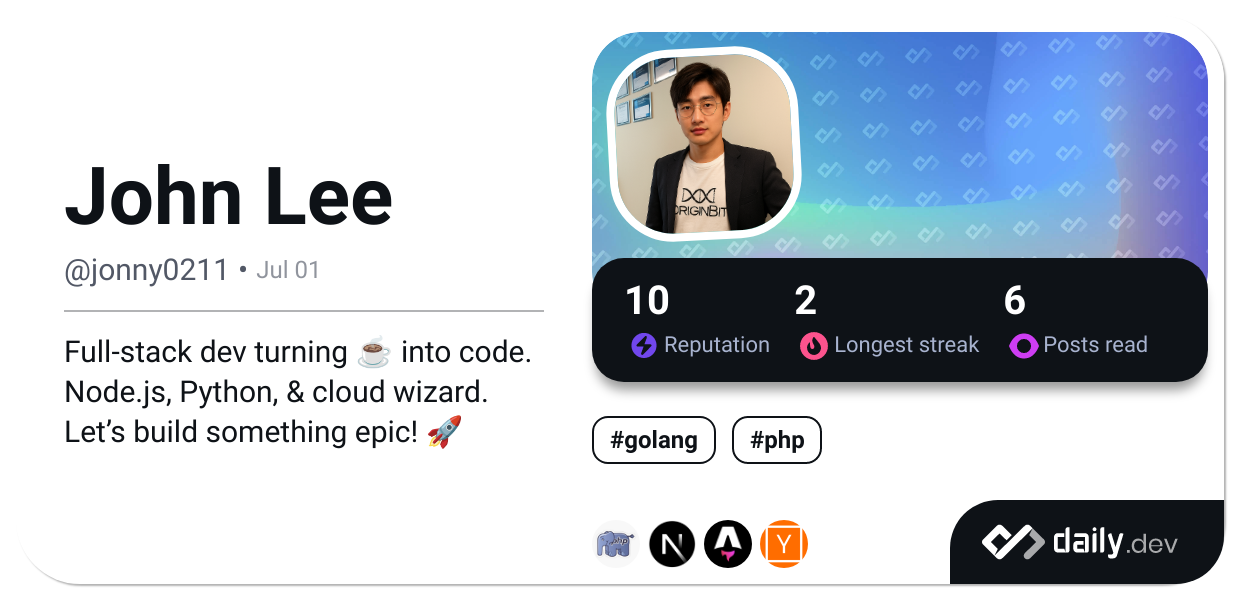 John Lee's Dev Card