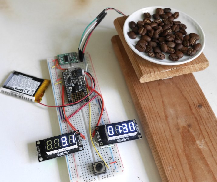 A breadboard prototype in action