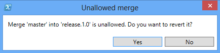 Unallowed merge dialog